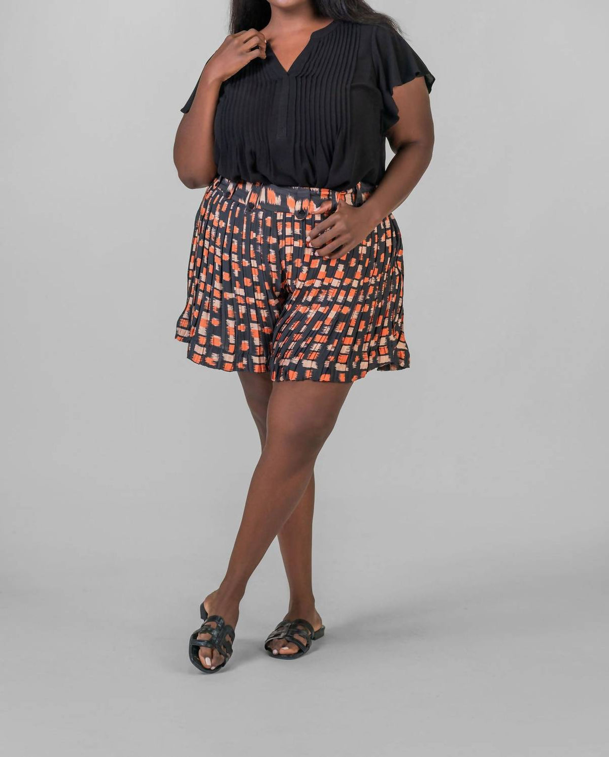 Flowy Check Short