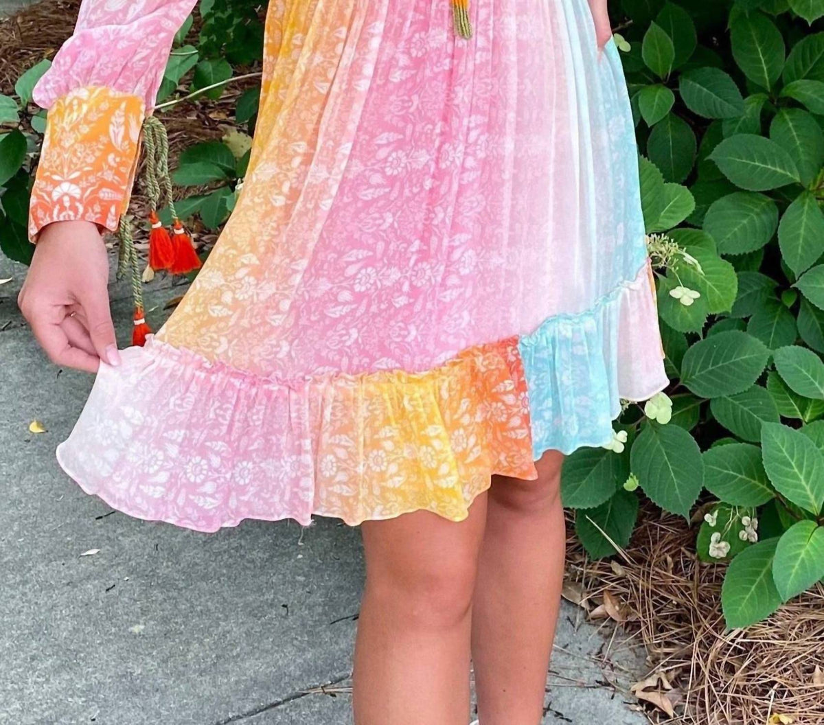 Sunset Smocked Mini Dress