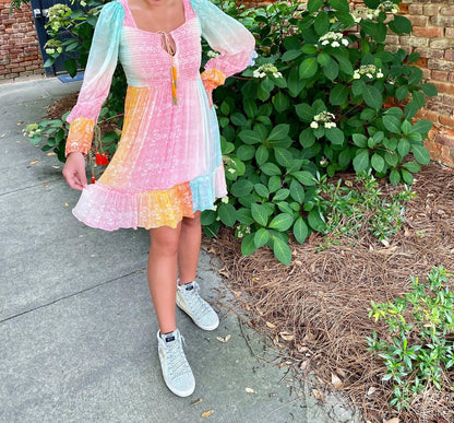 Sunset Smocked Mini Dress