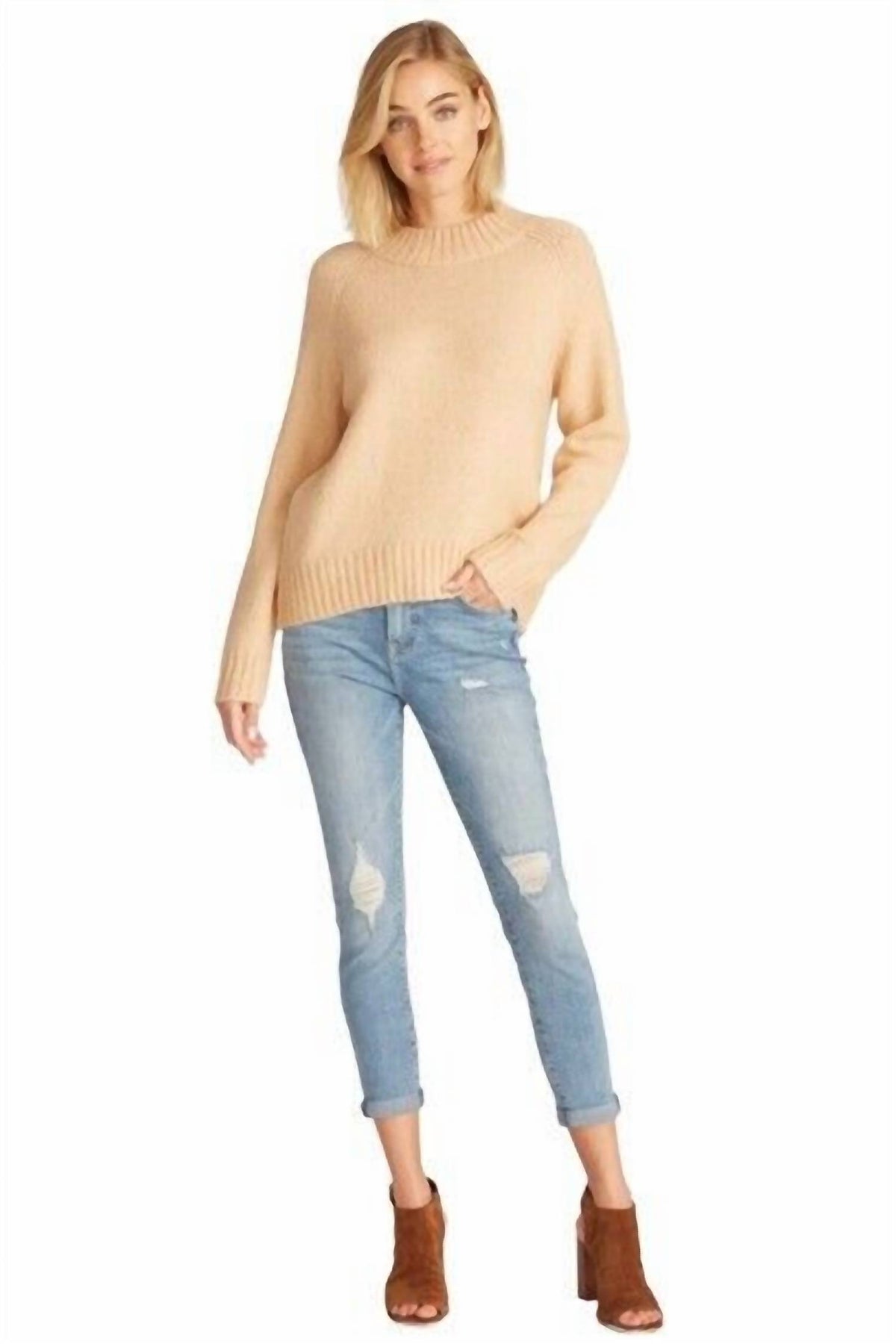 Mossy Mock Neck Sweater