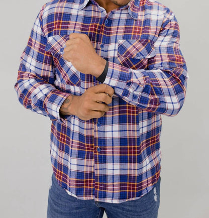 Plaid Long Sleeve Button Down Shirt