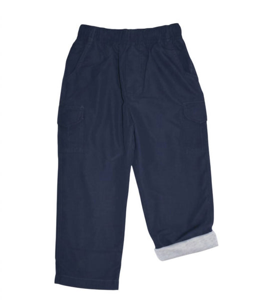 Kids Lined Microfiber Cargo Pants