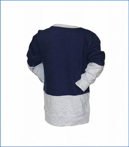 Kids Long Sleeve Eng Slub Flag Crew Tee