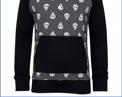 Kids Skull Pull Over Raglan Hoodie