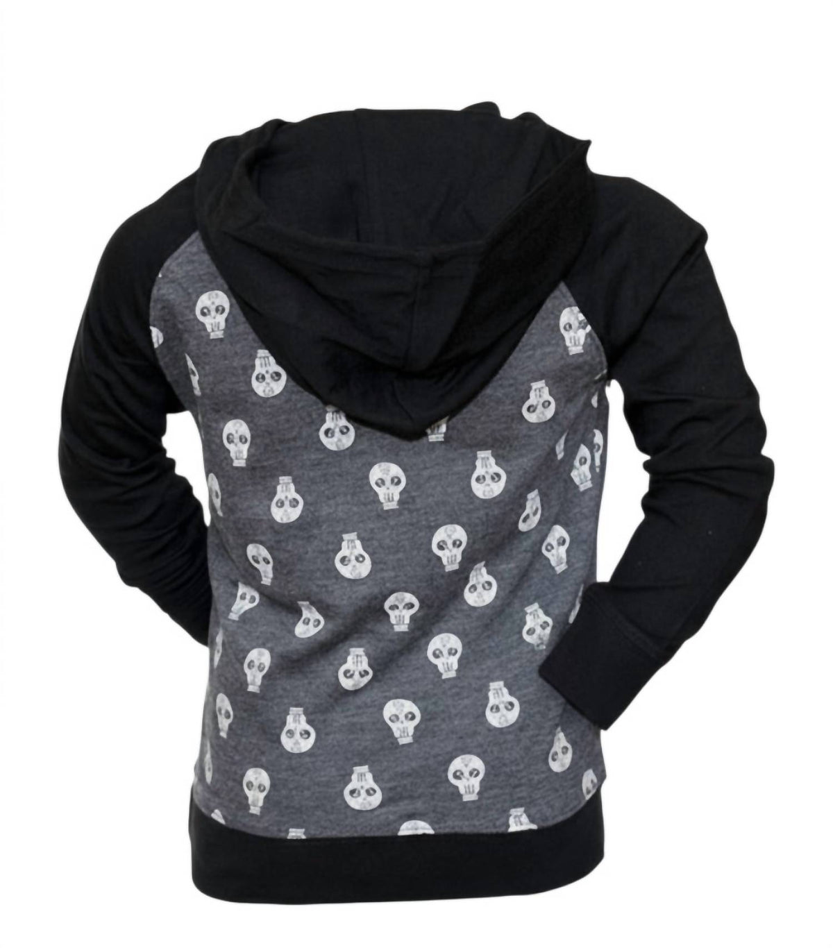 Kids Skull Pull Over Raglan Hoodie