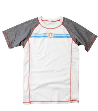 Kids Striped Logo Upf 50+ Rash Guard