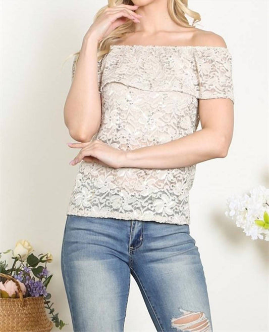 Off Shoulder Lace Top