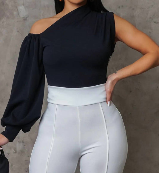 Midnight In Paris One Shoulder Top