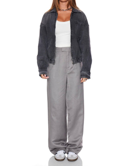 Jackie Denim Bomber Jacket