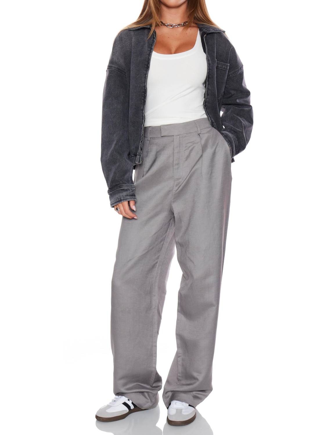 Jackie Denim Bomber Jacket