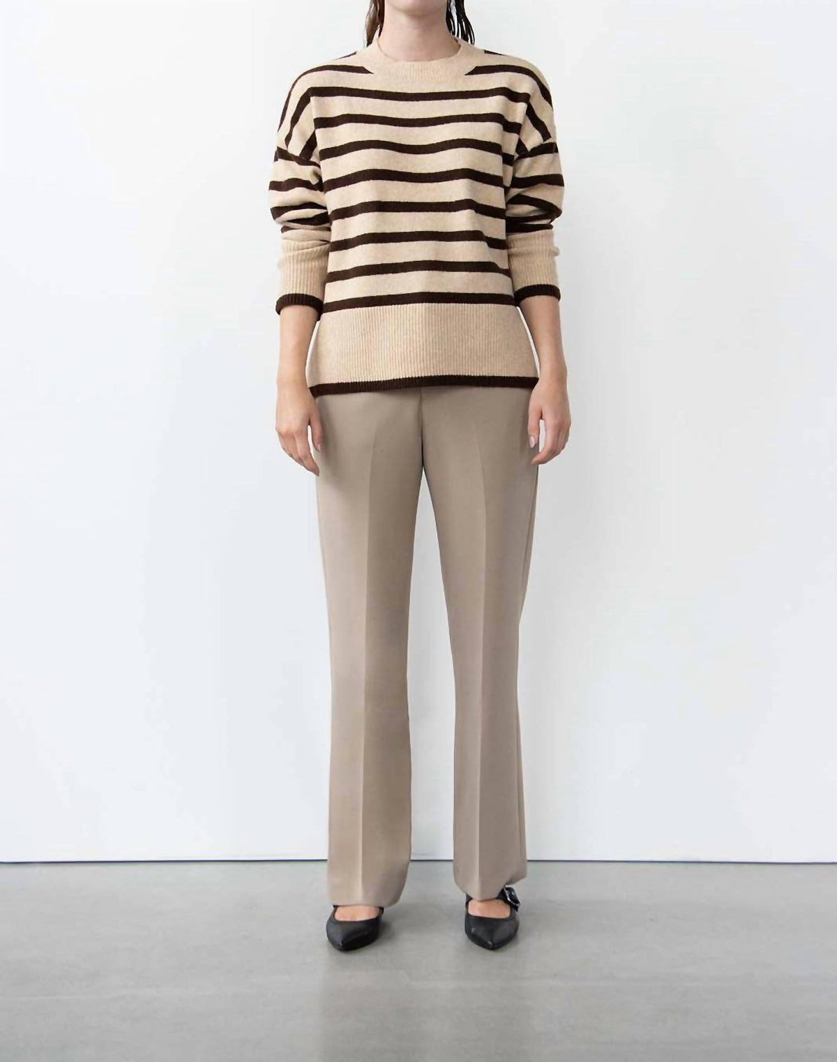 Melina Knitted Striped Pullover