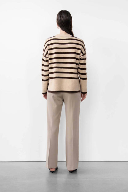 Melina Knitted Striped Pullover