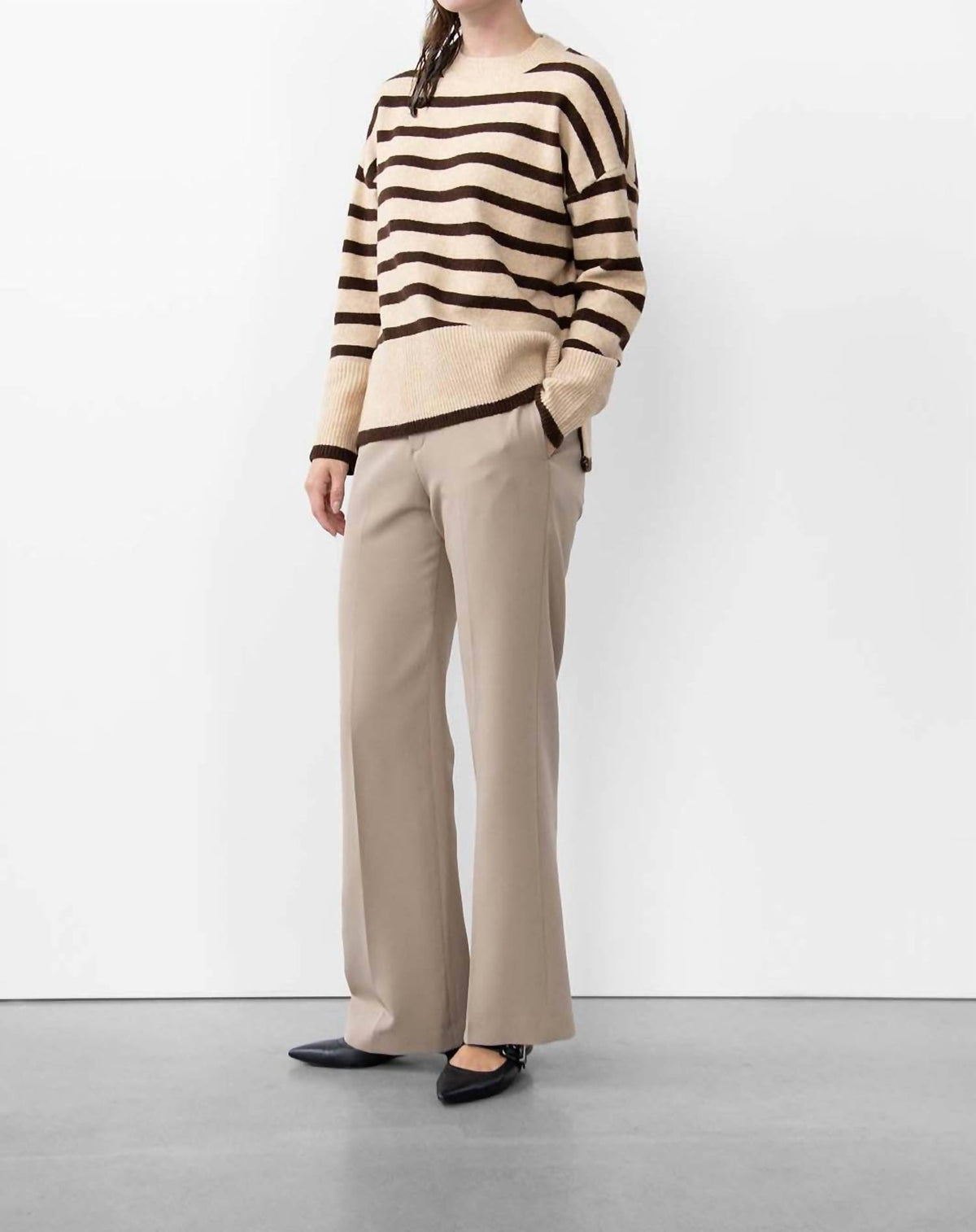 Melina Knitted Striped Pullover