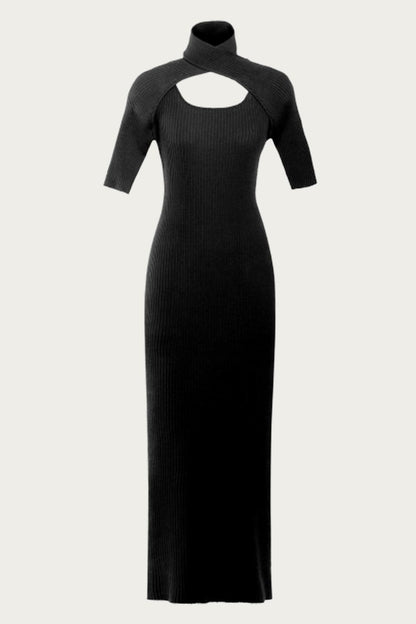 LOOP LAYERED KNIT DRESS