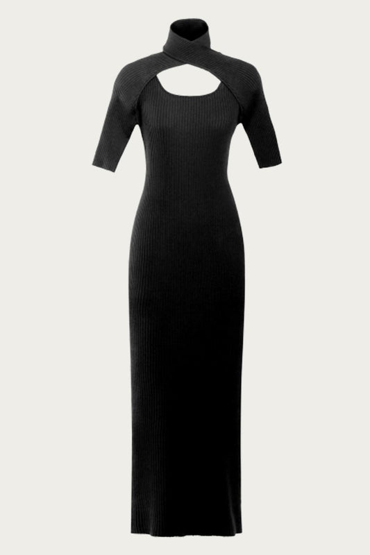 LOOP LAYERED KNIT DRESS