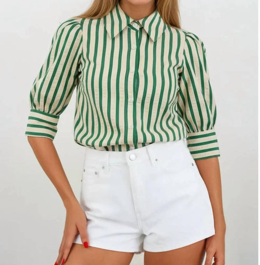 Felicity Button Front Top