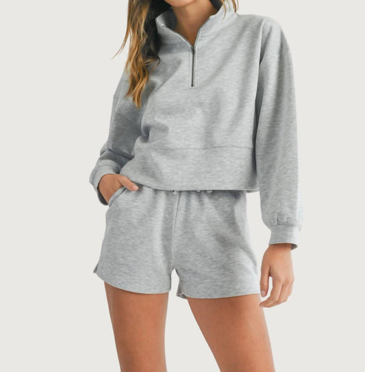 Fallon Sweatshirt And Shorts Set