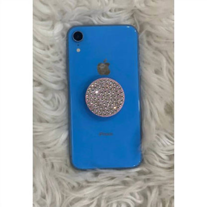 Women's Rhinestone Pop Socket Grip Case